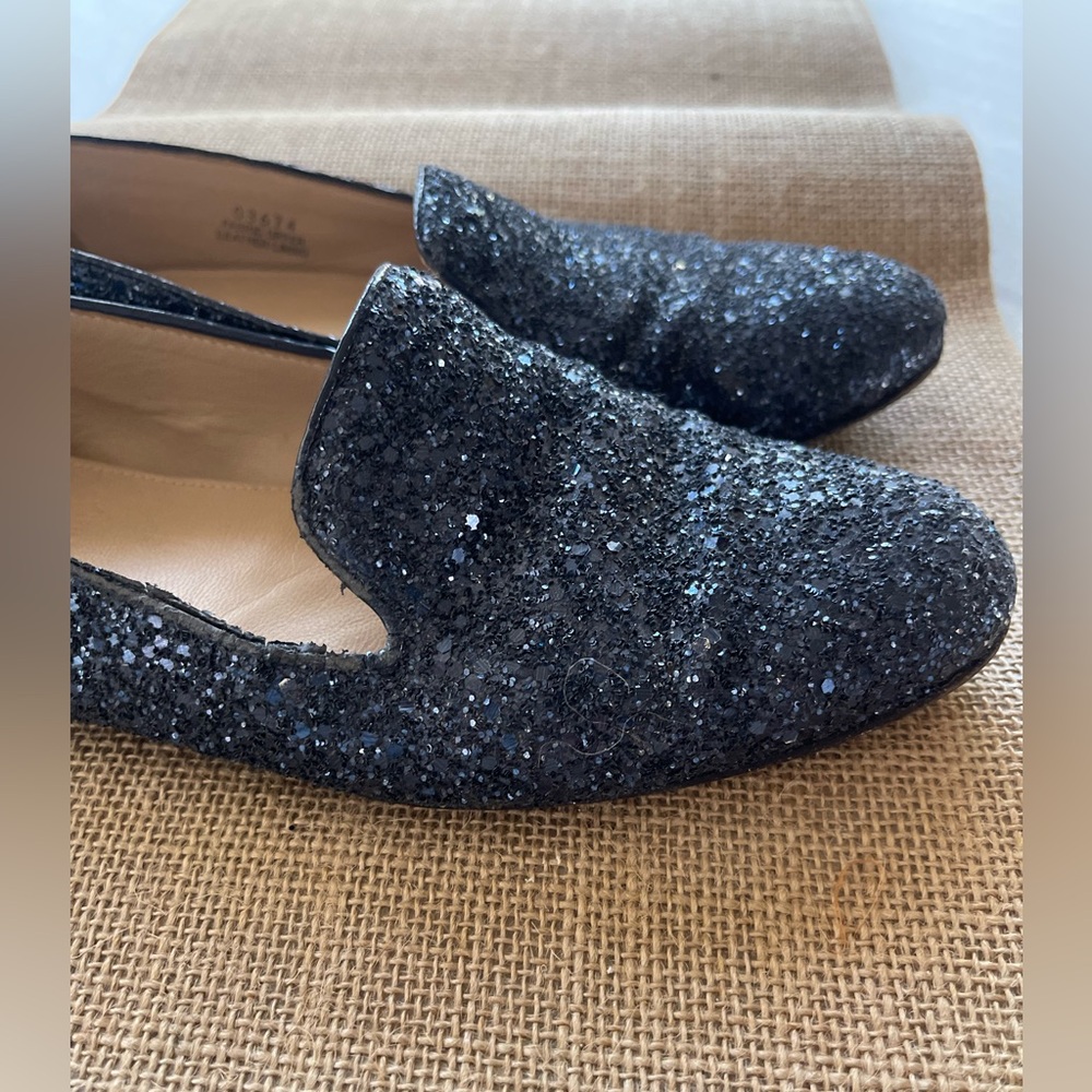 J. Crew Darby Glitter Loafer Flats